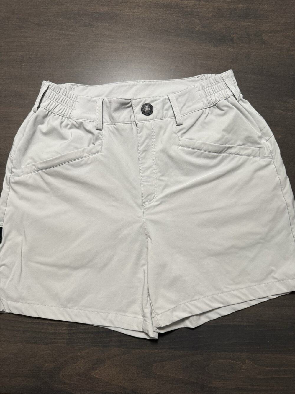 Baleaf Shorts Womens Size Small Gray Performance Hiking Travel Zipped Pockets